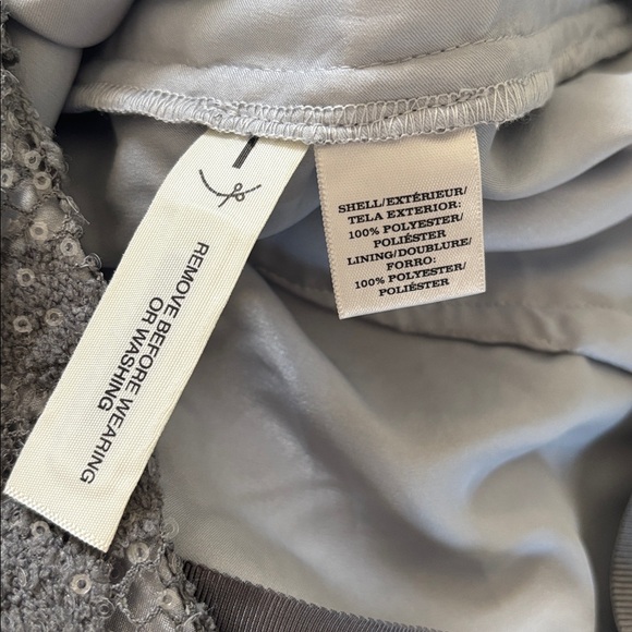 NWT Ann Taylor Silver Lace Overlay Sz 2 mini skirt - Picture 6 of 7